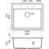 Мойка OMOIKIRI DAISEN 51-BL Artgranit/черный 4997303